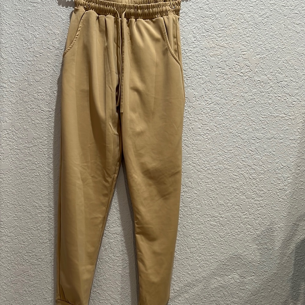 Tan colored joggers